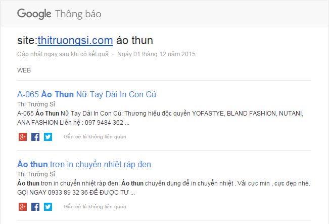thông báo từ google