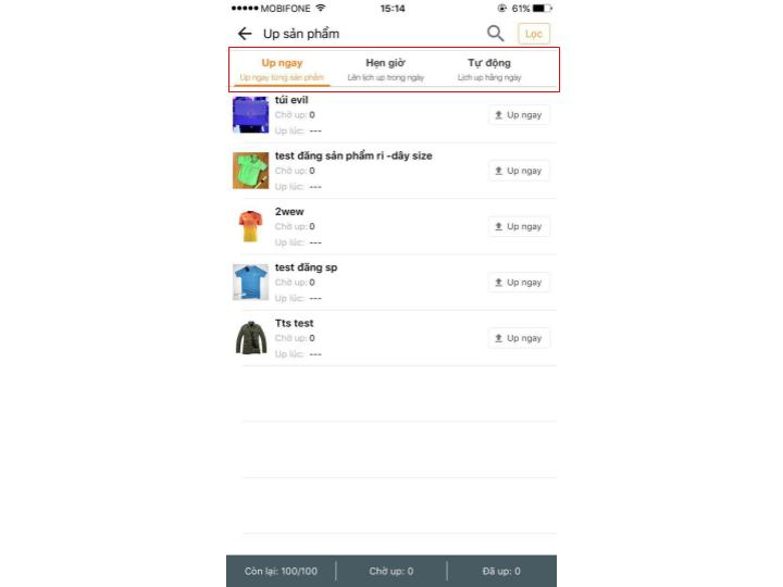 huong dan up san pham cho app