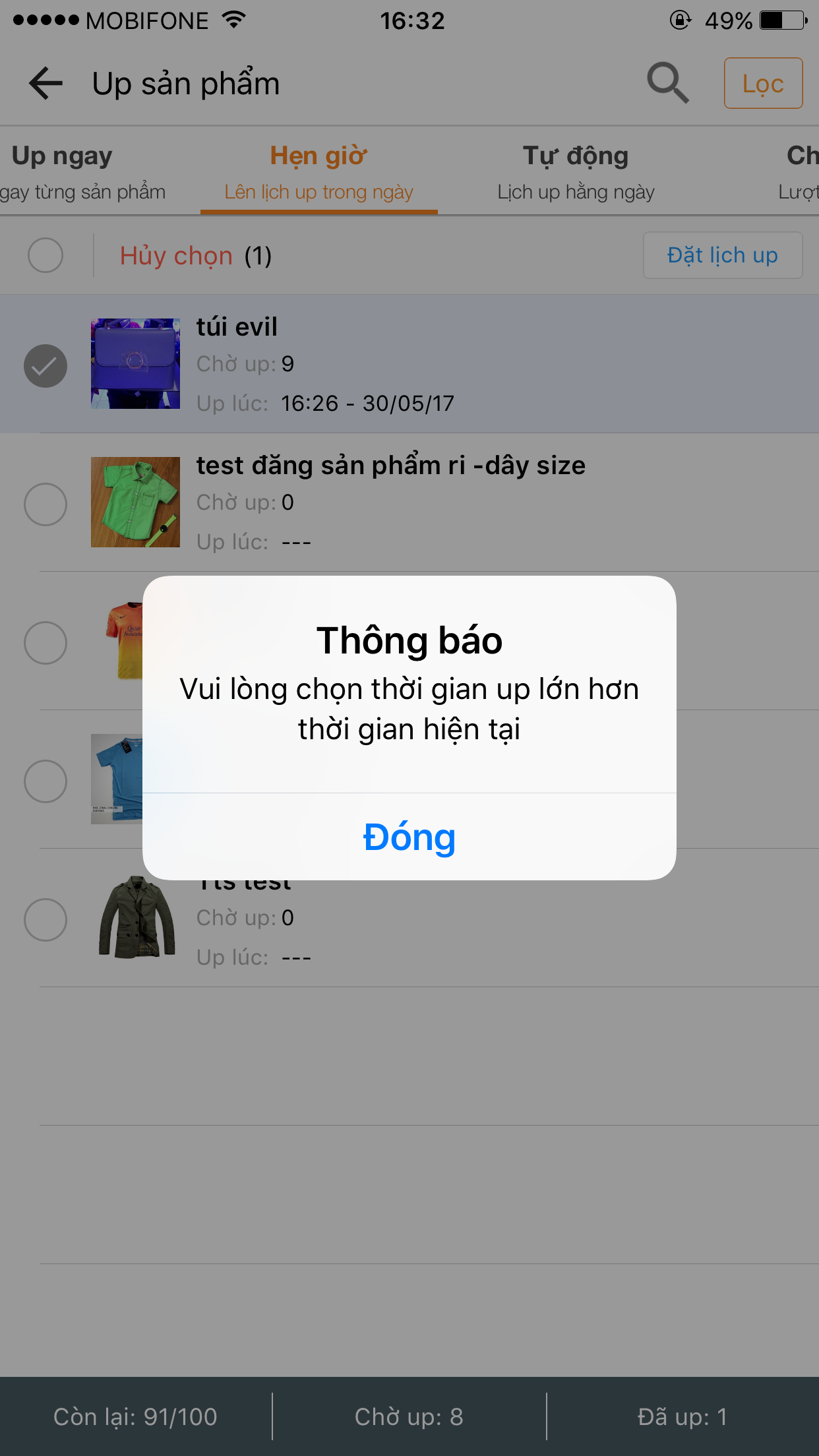 huong dan up san pham cho app