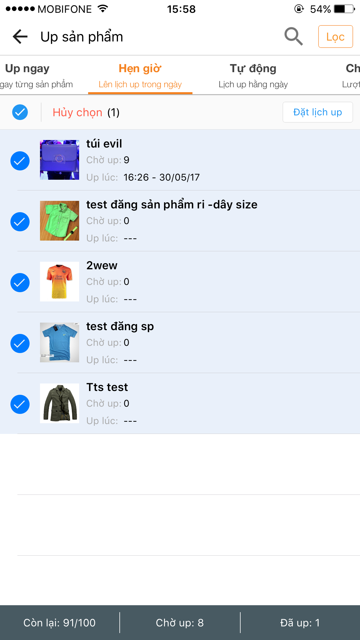 huong dan up san pham cho app