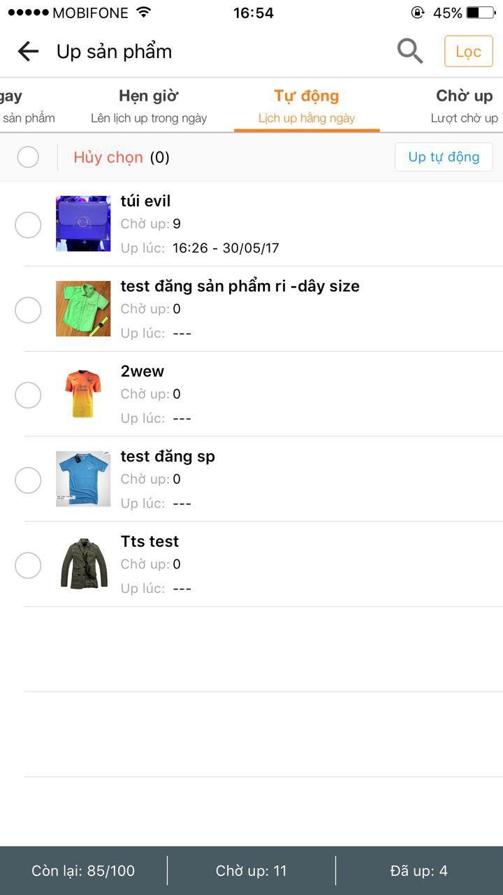 huong dan up san pham cho app