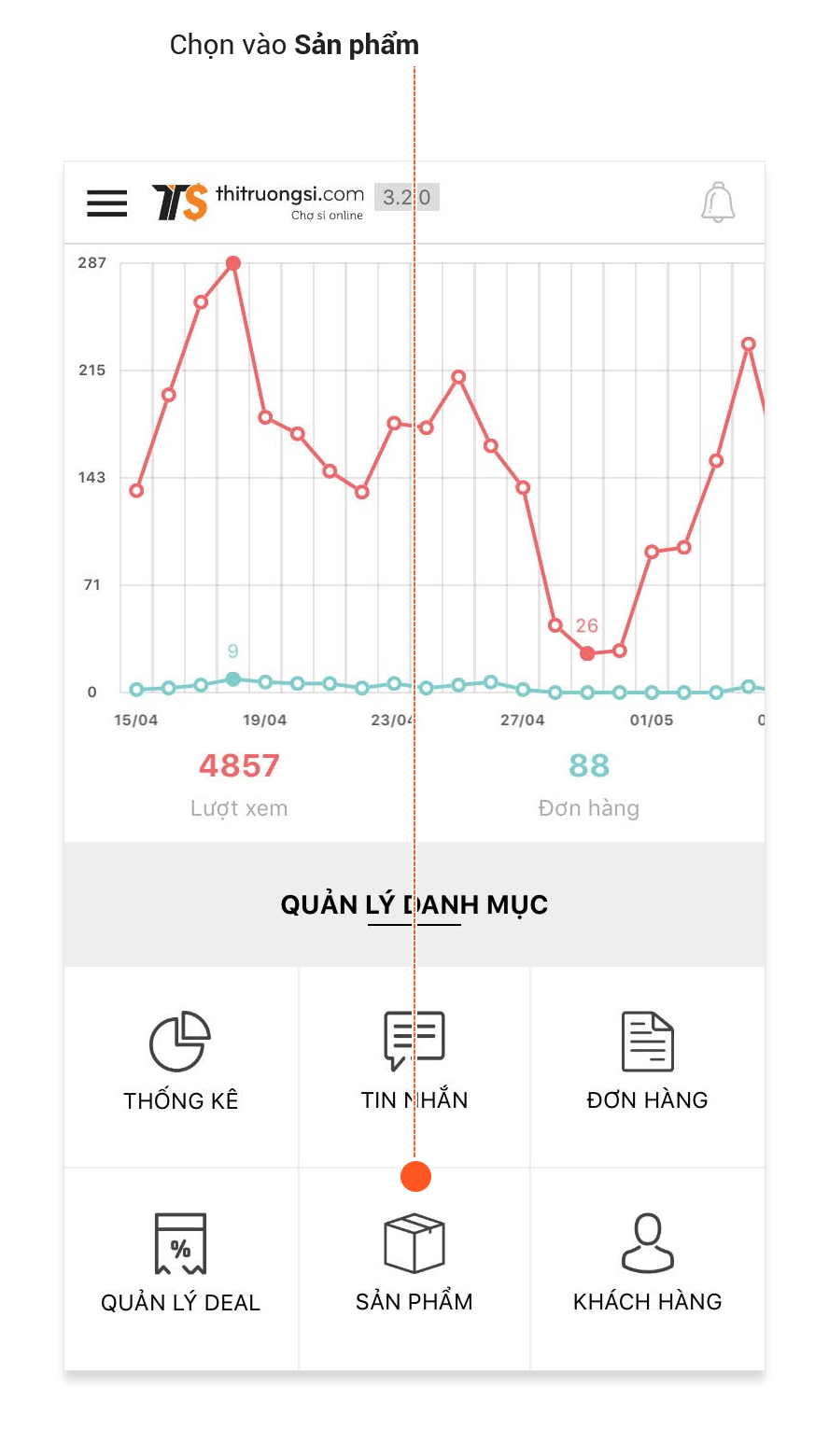 huong dan up san pham cho app