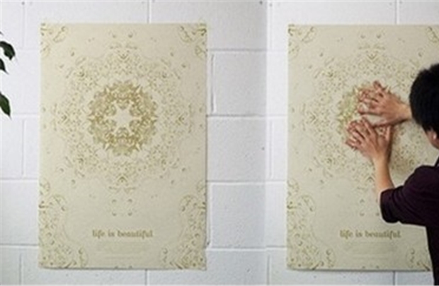 Giấy dán tường đổi màu theo nhiệt độ