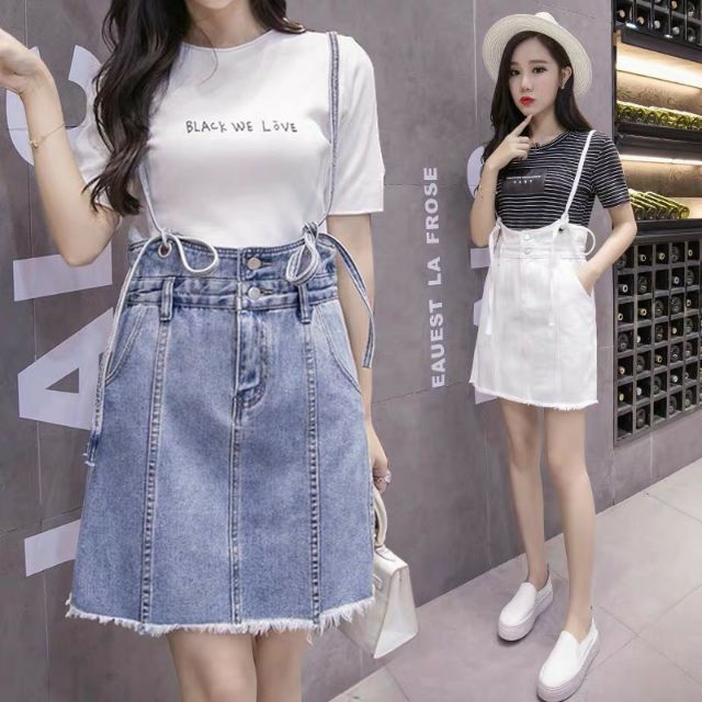 YẾM VÁY JEANS THẮT 2 DÂY NHỎ