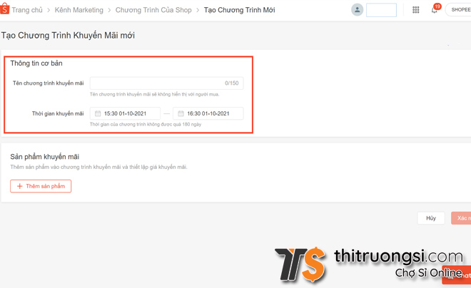 Kiểm tra lại thông tin chương trình khuyến mãi