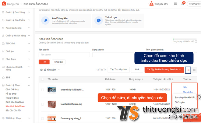 Cách xóa sản phẩm trên shopee