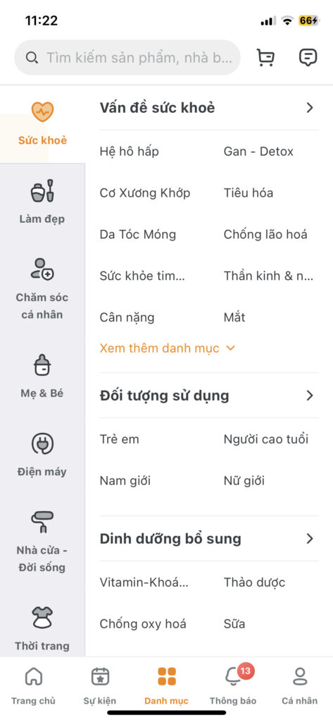 Droppii Mall - Danh mục