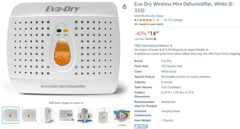 Eva-Dry Wireless Mini Dehumidifier (E-333)