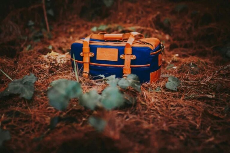 Photograph of a Duffel Bag on the Ground