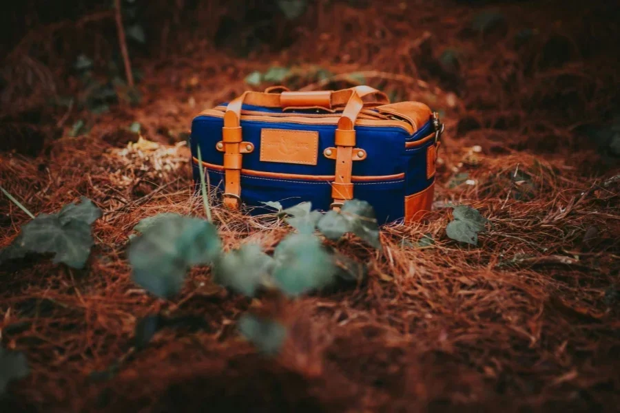 Photograph of a Duffel Bag on the Ground