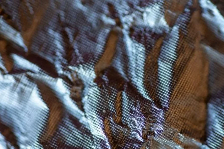 Silver metallic cloth for apparel
