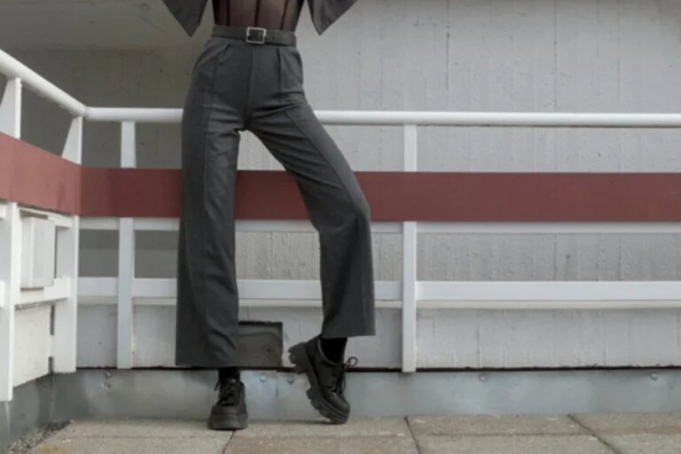 Woman Posing in a Suit